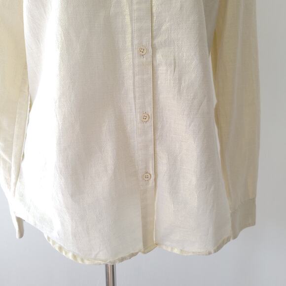 J. McLaughlin Button Front Shirt Metallic Iridescent Career Women Small - Picture 5 of 12